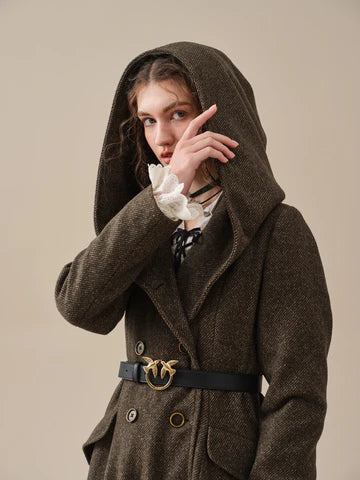 SAHHA | 100% twill wool hooded coat Regular price