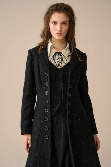 SAHHA | Vest-Layered 100% Wool Coat