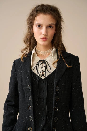 SAHHA | Vest-Layered 100% Wool Coat