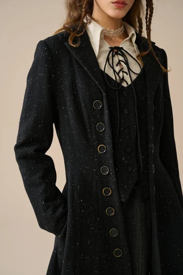 SAHHA | Vest-Layered 100% Wool Coat